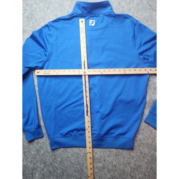 FootJoy Golf Pullover Mens Medium Blue Quarter Zip Tour Issue NBC Sports Logo - Picture 7 of 10